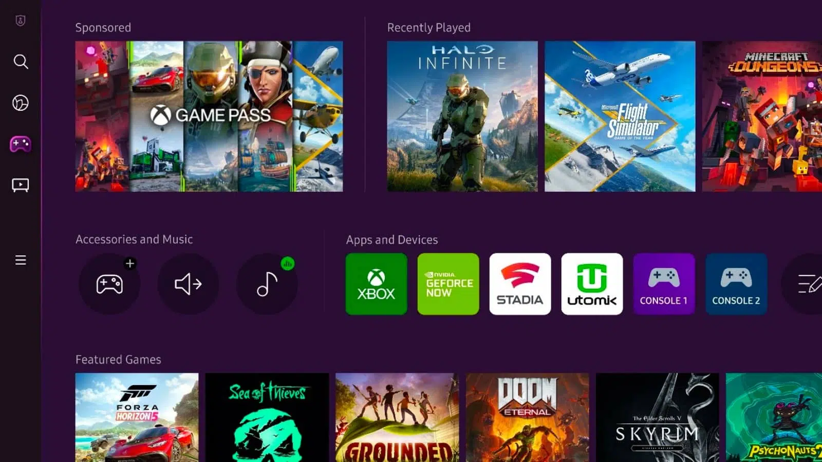 Xbox Cloud Gaming появится в Samsung Gaming Hub
